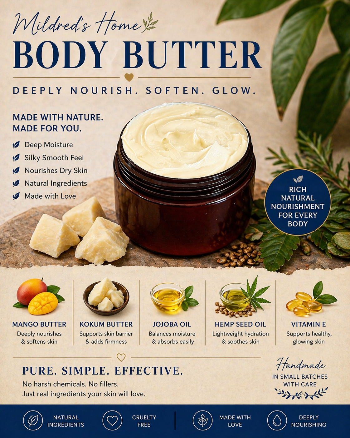 Body Butter – Orange & Vanilla (4 oz)